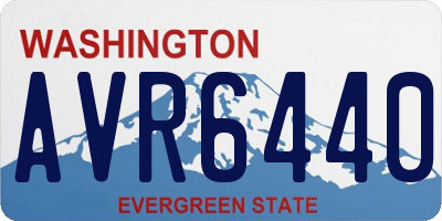 WA license plate AVR6440