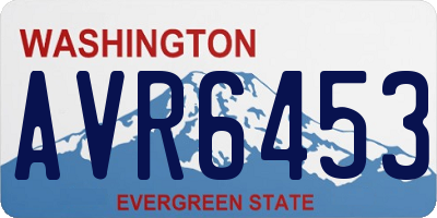 WA license plate AVR6453