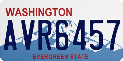 WA license plate AVR6457