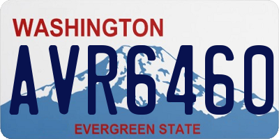 WA license plate AVR6460