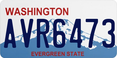 WA license plate AVR6473