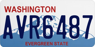 WA license plate AVR6487