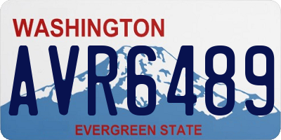 WA license plate AVR6489