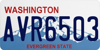 WA license plate AVR6503