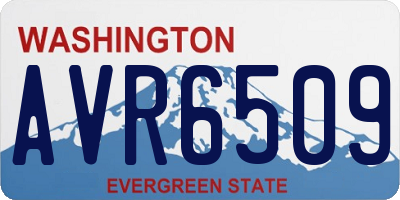 WA license plate AVR6509