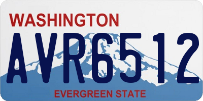 WA license plate AVR6512