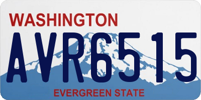 WA license plate AVR6515