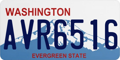 WA license plate AVR6516