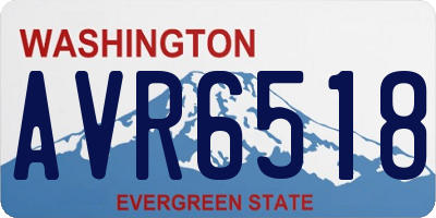WA license plate AVR6518