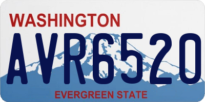 WA license plate AVR6520