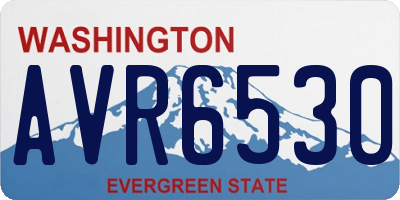 WA license plate AVR6530
