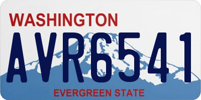 WA license plate AVR6541