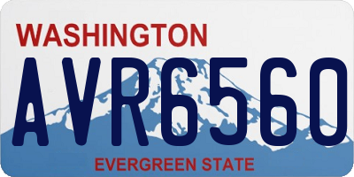 WA license plate AVR6560