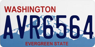 WA license plate AVR6564