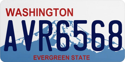 WA license plate AVR6568