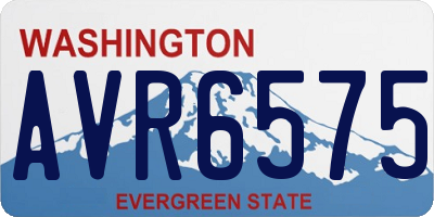 WA license plate AVR6575
