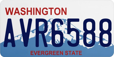 WA license plate AVR6588