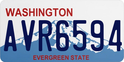 WA license plate AVR6594