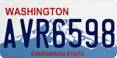 WA license plate AVR6598
