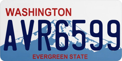 WA license plate AVR6599