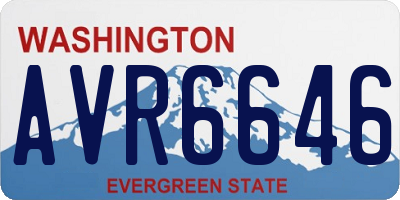 WA license plate AVR6646