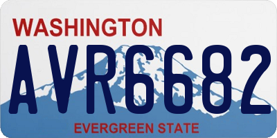WA license plate AVR6682