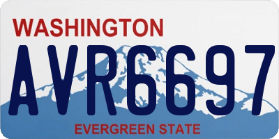 WA license plate AVR6697