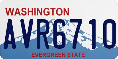 WA license plate AVR6710