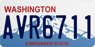 WA license plate AVR6711