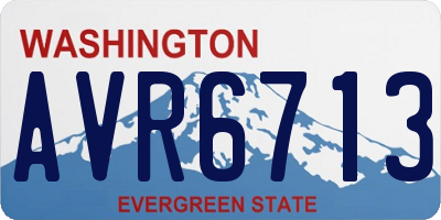 WA license plate AVR6713
