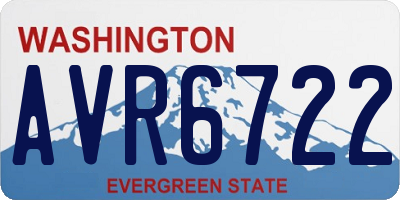 WA license plate AVR6722