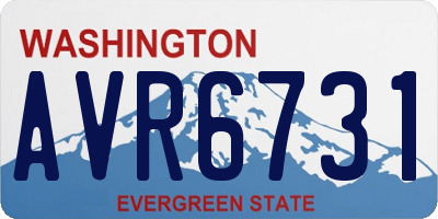 WA license plate AVR6731