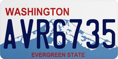WA license plate AVR6735