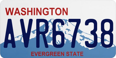 WA license plate AVR6738