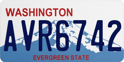 WA license plate AVR6742