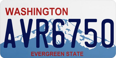 WA license plate AVR6750