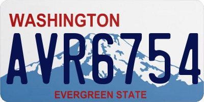 WA license plate AVR6754