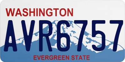 WA license plate AVR6757