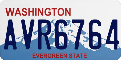 WA license plate AVR6764