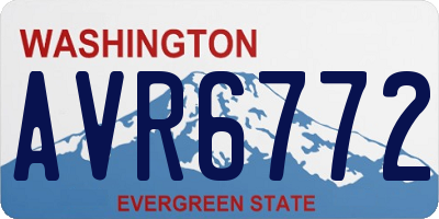 WA license plate AVR6772