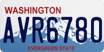 WA license plate AVR6780