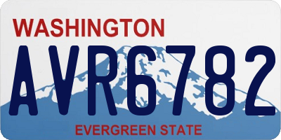 WA license plate AVR6782