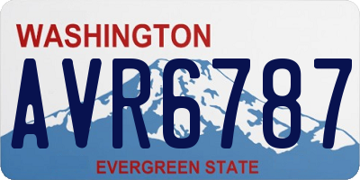 WA license plate AVR6787