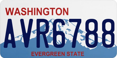 WA license plate AVR6788