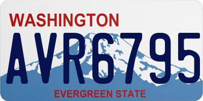 WA license plate AVR6795
