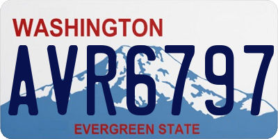 WA license plate AVR6797