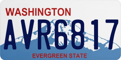 WA license plate AVR6817
