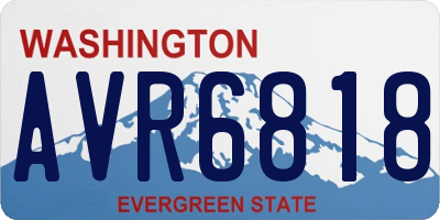 WA license plate AVR6818