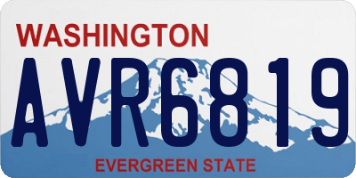WA license plate AVR6819