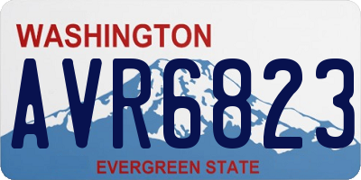 WA license plate AVR6823